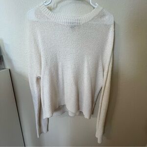 Forever 21 Cream Crew Neck Sweater Soft Knit